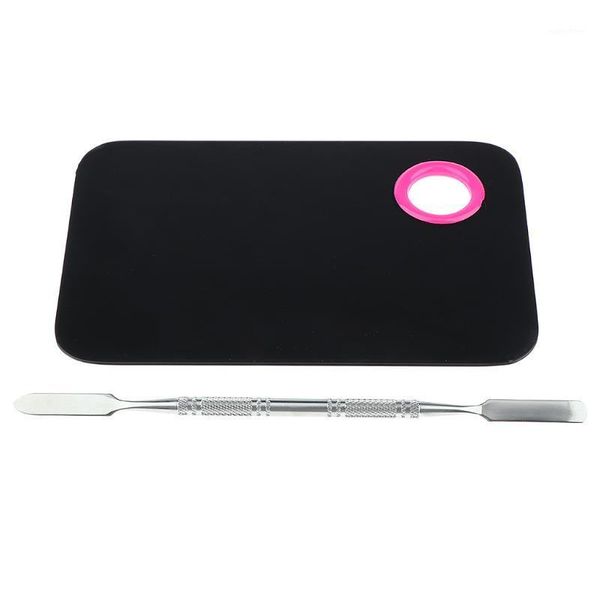 pro cosmetic makeup nail eye shadow mixing palette & spatula stainless steel eyebrow tools stencils1
pro cosmetic makeup nail eye shadow mixing palette & spatula stainless steel eyebrow tools stencils1