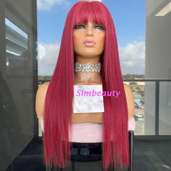 lace wigs fringe burgundy straight red 99j colored human hair with bangs peruvian remy 200 density front wig for black women, Black;brown
lace wigs fringe burgundy straight red 99j colored human hair with bangs peruvian remy 200 density front wig for black women, Black;brown