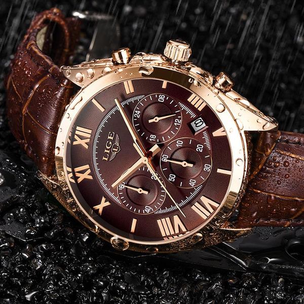 wristwatches 2021lige mens watches waterproof 24 hour date quartz clock male leather sport wrist watch relogio masculino, Slivery;brown
wristwatches 2021lige mens watches waterproof 24 hour date quartz clock male leather sport wrist watch relogio masculino, Slivery;brown