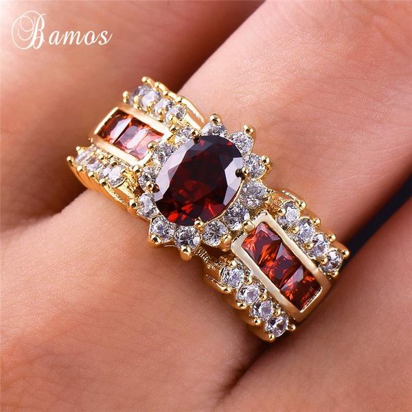 cluster rings bamos female male yellow gold color couple geometric finger red cz retro ring for women&men wedding bands gifts, Golden;silver
cluster rings bamos female male yellow gold color couple geometric finger red cz retro ring for women&men wedding bands gifts, Golden;silver