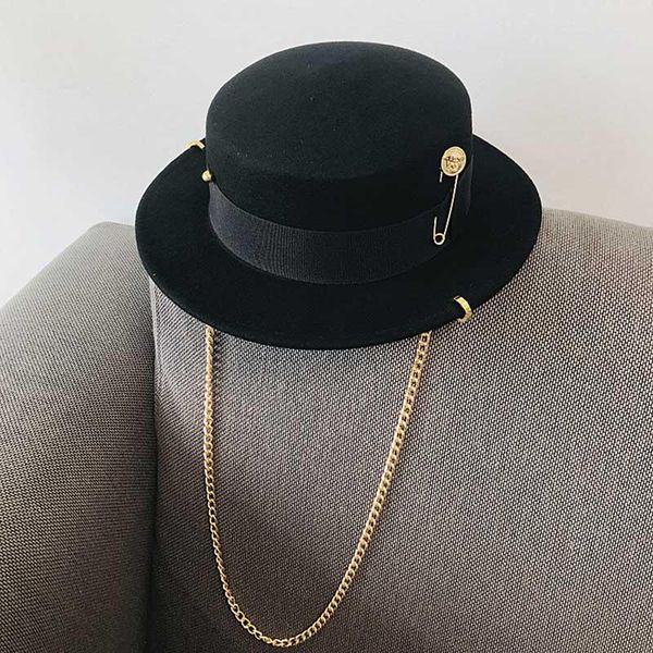 berets fibonacci 2021 fedora hat retro wool felt women european punk chain novelty flat hats men cap street fashion wild trend, Blue;gray
berets fibonacci 2021 fedora hat retro wool felt women european punk chain novelty flat hats men cap street fashion wild trend, Blue;gray