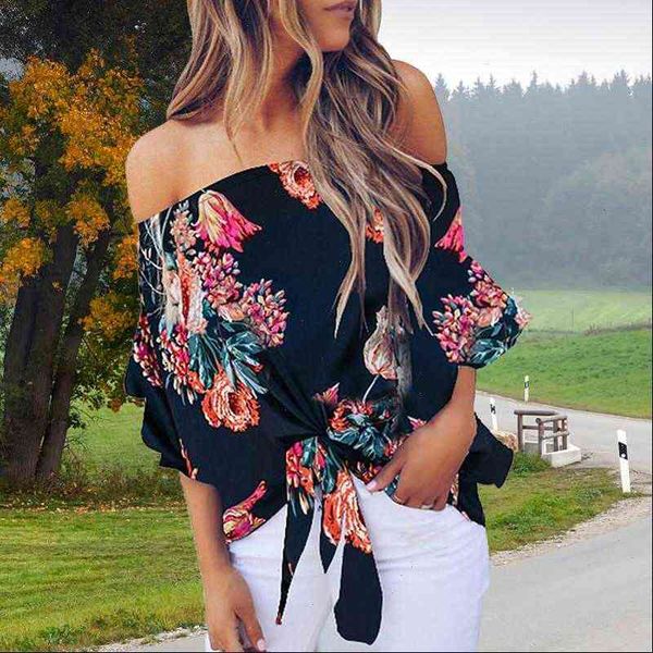 women shirt print blouses summer off shoulder floral female casual loose lace up plus size ladies woman blouse, White
women shirt print blouses summer off shoulder floral female casual loose lace up plus size ladies woman blouse, White