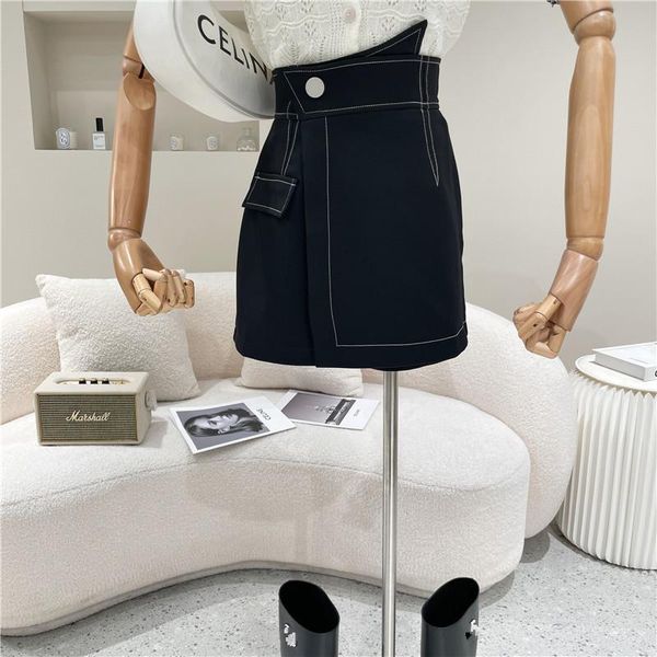 women's shorts niche design clothing summer 2021 fashion sense high waist a-line irregular pantskirt, White;black
women's shorts niche design clothing summer 2021 fashion sense high waist a-line irregular pantskirt, White;black