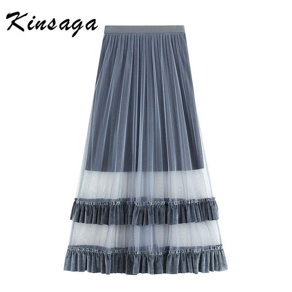 skirts kinsaga velvet patchworked sext mesh a-line spring streewear high waist satin ruffles transparent hem expansion skirt, Black
skirts kinsaga velvet patchworked sext mesh a-line spring streewear high waist satin ruffles transparent hem expansion skirt, Black