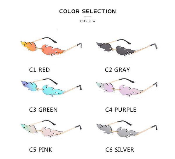 luxury designer sunglasses 2021 fashion fire flame women men brand design rimless wave eyewear trending narrow sun glasses streetwear 0622, White;black
luxury designer sunglasses 2021 fashion fire flame women men brand design rimless wave eyewear trending narrow sun glasses streetwear 0622, White;black