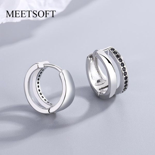 hoop & huggie meetsoft trendy 925 sterling silver double layer black row zircon earrings for women classic fine jewelry drop, Golden;silver
hoop & huggie meetsoft trendy 925 sterling silver double layer black row zircon earrings for women classic fine jewelry drop, Golden;silver