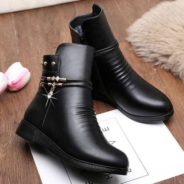 boots women ankle soft woman footwear fashion 2021 ladies shoes winter short snow boot pu leather female platform wedages, Black
boots women ankle soft woman footwear fashion 2021 ladies shoes winter short snow boot pu leather female platform wedages, Black