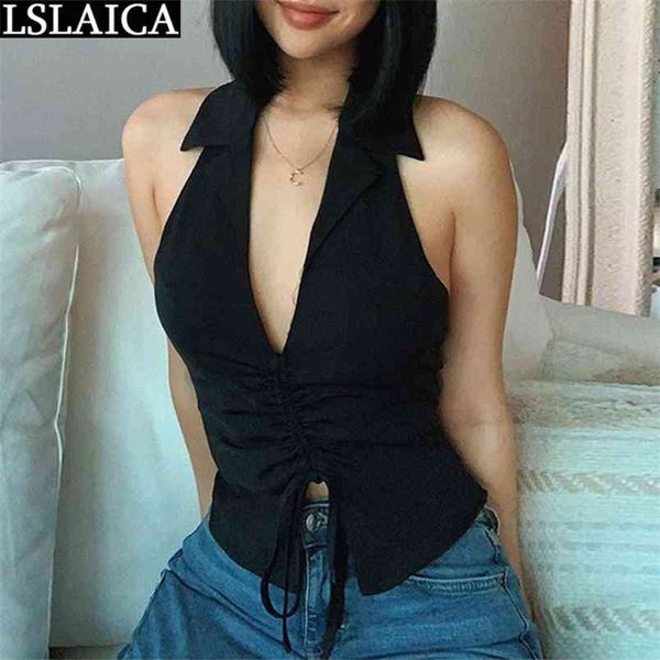 drop tank black rib knit drawstring elegant shirts ruched sport fitness turn-down collar sleeveless chic women 210515, White
drop tank black rib knit drawstring elegant shirts ruched sport fitness turn-down collar sleeveless chic women 210515, White