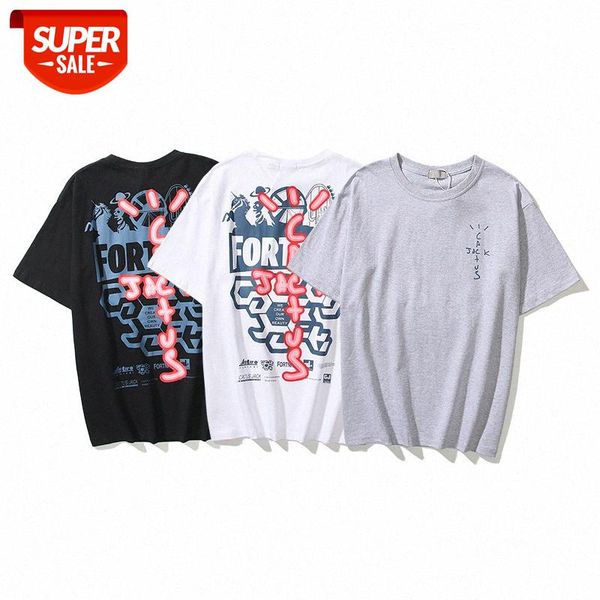 american high street fashion brand travis scott fortress night with the same print men and women casual loose short-sleeved t-shirt #x12s, White;black
american high street fashion brand travis scott fortress night with the same print men and women casual loose short-sleeved t-shirt #x12s, White;black