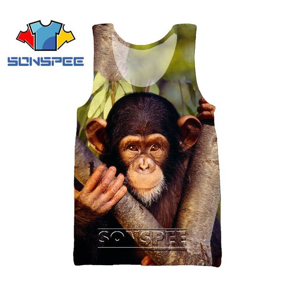 men' tank sonspee summer chimpanzee monkey animal vest 3d print women street casual clothes hawaii funny comfort homme sleeveless, White;black
men' tank sonspee summer chimpanzee monkey animal vest 3d print women street casual clothes hawaii funny comfort homme sleeveless, White;black