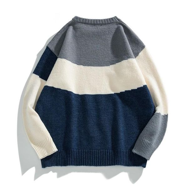 men's sweaters harajuku knitted sweater winter 2021 fashion cotton striped pullove male loose pullover jersey de hombre, White;black
men's sweaters harajuku knitted sweater winter 2021 fashion cotton striped pullove male loose pullover jersey de hombre, White;black