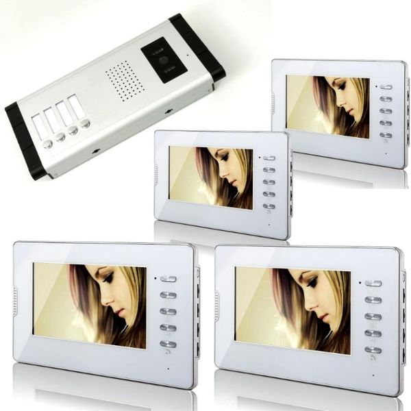 smartyiba wired 7 inch monitor video door phone doorbell intercom system for 4 units apartment entry kit with phones
smartyiba wired 7 inch monitor video door phone doorbell intercom system for 4 units apartment entry kit with phones