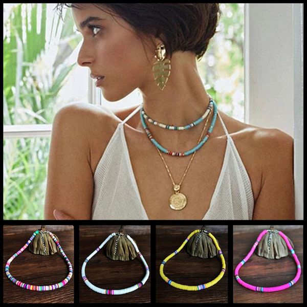 chains 45cm polymer clay necklace soft pottery choker colorful surfer beads collar handmade femme jewelry gifts 5 colors, Silver
chains 45cm polymer clay necklace soft pottery choker colorful surfer beads collar handmade femme jewelry gifts 5 colors, Silver