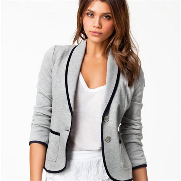 women's suits & blazers women spring autumn slim blazer coat plus size casual jacket long sleeve two button suit lady work wear s-6xl, White;black
women's suits & blazers women spring autumn slim blazer coat plus size casual jacket long sleeve two button suit lady work wear s-6xl, White;black
