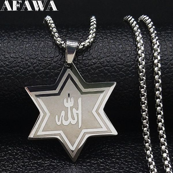 pendant necklaces 2021 religious muslim loran stainless steel necklace women silver color star islam chain jewelry collier n19239
pendant necklaces 2021 religious muslim loran stainless steel necklace women silver color star islam chain jewelry collier n19239