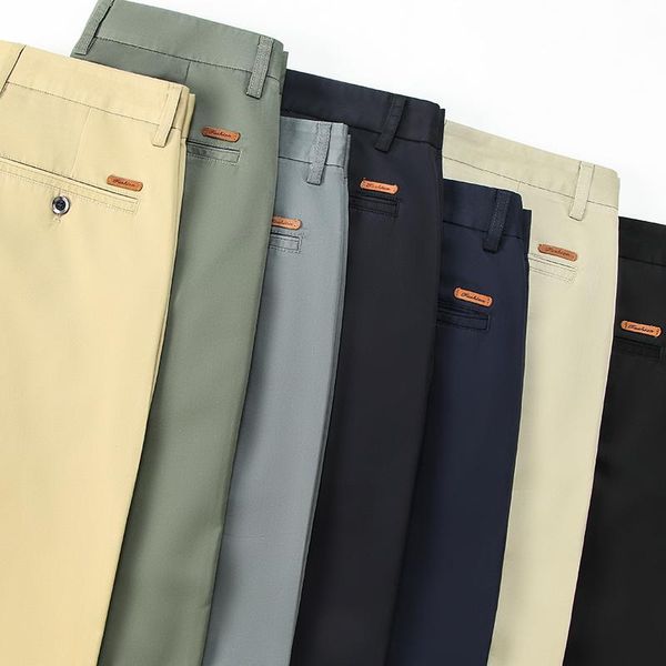 men's pants 7 colors business loose thin casual 2021 spring and summer stretch straight trousers male classic brand clothes, Black
men's pants 7 colors business loose thin casual 2021 spring and summer stretch straight trousers male classic brand clothes, Black