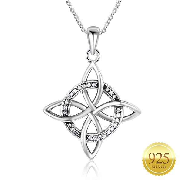 vintage 925 sterling silver pendant necklace cz cubic zirconia circle round celtic knot cross for women 18 inch
vintage 925 sterling silver pendant necklace cz cubic zirconia circle round celtic knot cross for women 18 inch