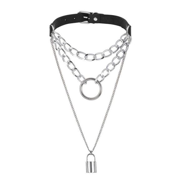 egirl choker collar gothic necklace lock punk goth jewelry harajuku style black chocker emo grunge aesthetic accessories 2021 pendant neckla, Silver
egirl choker collar gothic necklace lock punk goth jewelry harajuku style black chocker emo grunge aesthetic accessories 2021 pendant neckla, Silver