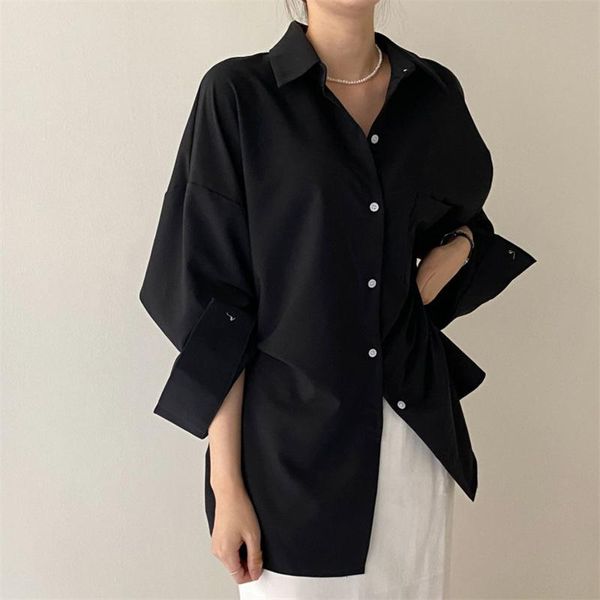 women's blouses & shirts hzirip oversize solid fashion lapel ol 2021 brief outwear full sleeves all match summer loose stylish, White
women's blouses & shirts hzirip oversize solid fashion lapel ol 2021 brief outwear full sleeves all match summer loose stylish, White