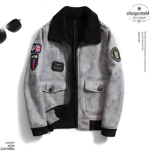 suede proof motorcycle thick integrated flight suit leather coat men's autumn winter jacket, Black;brown
suede proof motorcycle thick integrated flight suit leather coat men's autumn winter jacket, Black;brown