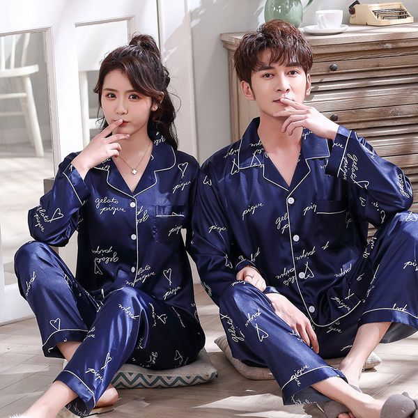 luxury mens summer silk casual pajama sets couple womens sleepwear pajamas lovers sleepwear home pijama loungewear, Black;red
luxury mens summer silk casual pajama sets couple womens sleepwear pajamas lovers sleepwear home pijama loungewear, Black;red