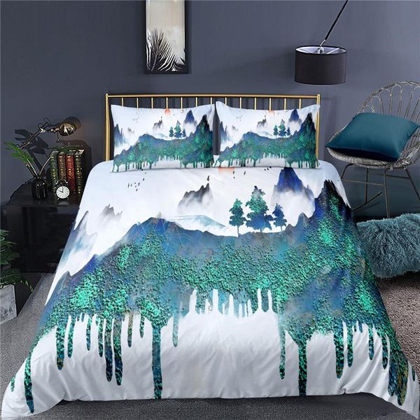 luxury 3d landscape printed 2/3pcs bedding set mountain/tree pattern duvet cover and pillowcase home textile king size sets
luxury 3d landscape printed 2/3pcs bedding set mountain/tree pattern duvet cover and pillowcase home textile king size sets