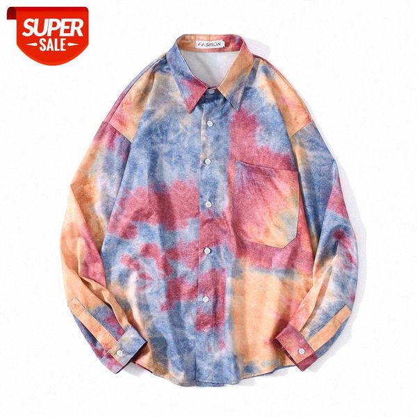 tie-dye shirt men's loose lazy style casual couple blue gradient thin coat #9j2b, White;black
tie-dye shirt men's loose lazy style casual couple blue gradient thin coat #9j2b, White;black