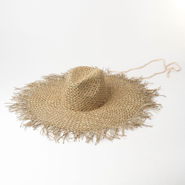 fashion big hat spring and summer hairline with bandage eaves seaweed outdoor travel sun protection beach straw, Blue;gray
fashion big hat spring and summer hairline with bandage eaves seaweed outdoor travel sun protection beach straw, Blue;gray