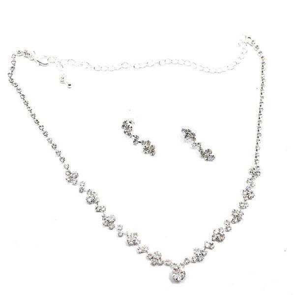 earrings & necklace fashion women set alloy rhinestone wedding bridal lady dangle earring necklaces jewellery accessories eig88, Silver
earrings & necklace fashion women set alloy rhinestone wedding bridal lady dangle earring necklaces jewellery accessories eig88, Silver