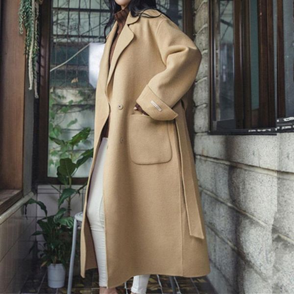 women's wool & blends women woolen overcoat cashmere jackets autumn winter baggy thickening warm female pure manual senior brand long b, Black
women's wool & blends women woolen overcoat cashmere jackets autumn winter baggy thickening warm female pure manual senior brand long b, Black