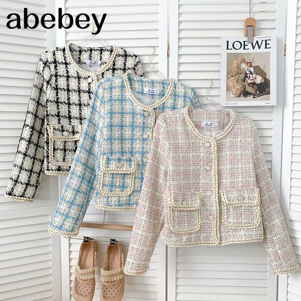 women's jackets vintage o-neck long sleeve cardigan coat double pocket single breasted short tweed plaid jacket 2021 spring autumn, Black;brown
women's jackets vintage o-neck long sleeve cardigan coat double pocket single breasted short tweed plaid jacket 2021 spring autumn, Black;brown