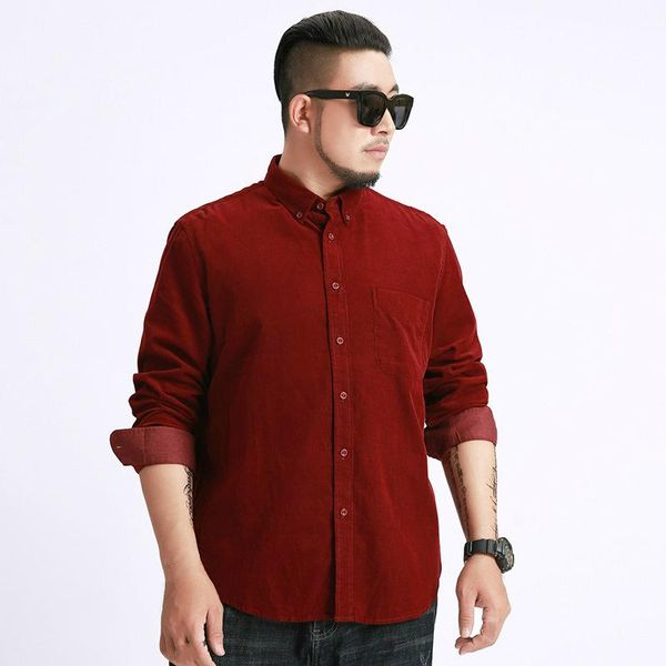men's casual shirts autumn men long sleeve red boys loose corduroy cotton shirt big size retro vintage plus male social, White;black 
men's casual shirts autumn men long sleeve red boys loose corduroy cotton shirt big size retro vintage plus male social, White;black
