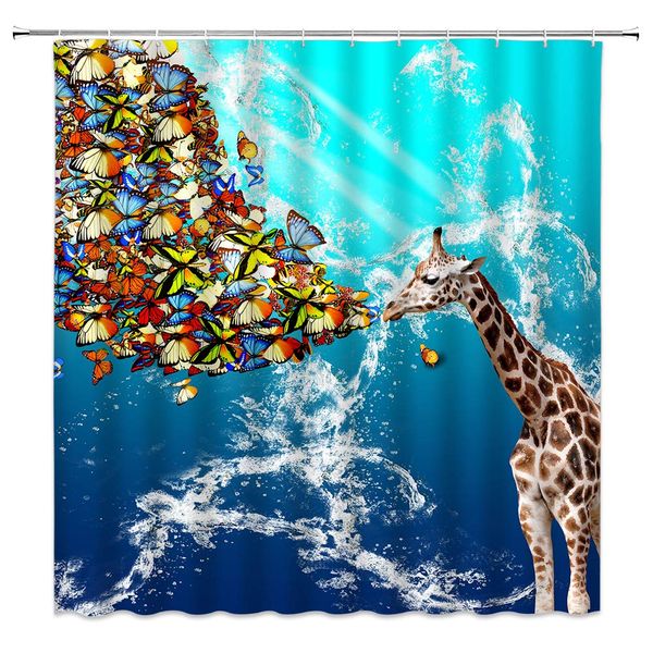 african animal shower curtain giraffe colorful butterfly on ocean background creative home polyester cloth fabric bathroom decor
african animal shower curtain giraffe colorful butterfly on ocean background creative home polyester cloth fabric bathroom decor