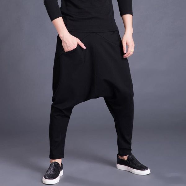 men's pants summer casual loose harem large size hair stylist simple feet long tide men trousers, Black
men's pants summer casual loose harem large size hair stylist simple feet long tide men trousers, Black