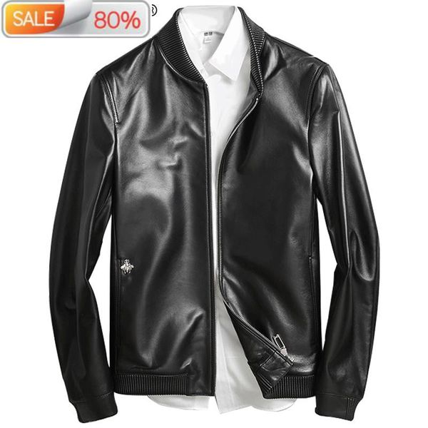 men's leather & faux genuine clothes men sheepskin coats autumn coat jacket chaqueta cuero hombrep-13-161a1-1zl919, Black
men's leather & faux genuine clothes men sheepskin coats autumn coat jacket chaqueta cuero hombrep-13-161a1-1zl919, Black