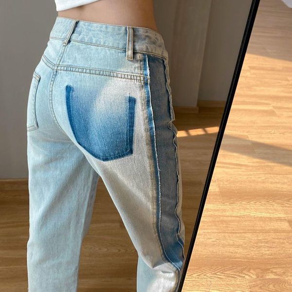 women's jeans high waist show tall small straight tube loose wide leg light spring and summer capris, Blue
women's jeans high waist show tall small straight tube loose wide leg light spring and summer capris, Blue
