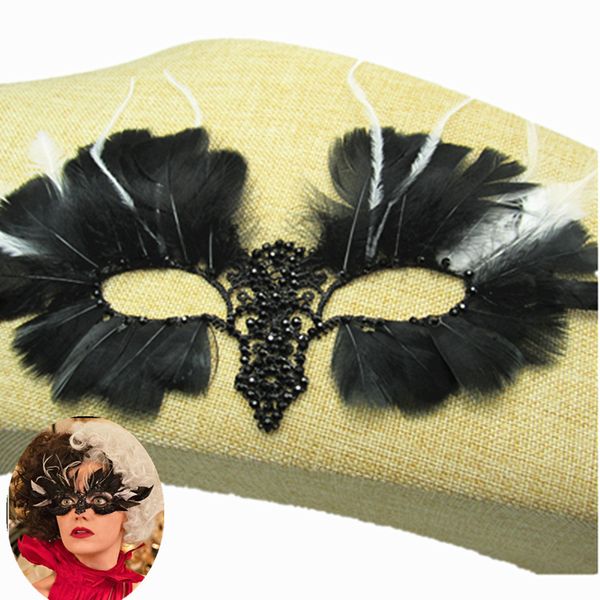 2021 cosplay cruella de vil witch lace black feather halloween masquerade party mask women's gifts
2021 cosplay cruella de vil witch lace black feather halloween masquerade party mask women's gifts
