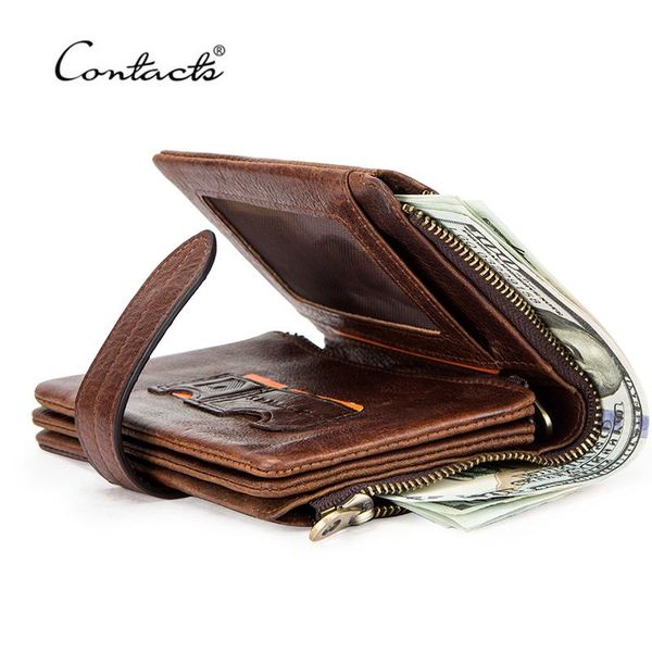 wallets contact's men wallet genuine leather bifold short hasp casual male purse coin multifunctional card holders, Red;black
wallets contact's men wallet genuine leather bifold short hasp casual male purse coin multifunctional card holders, Red;black