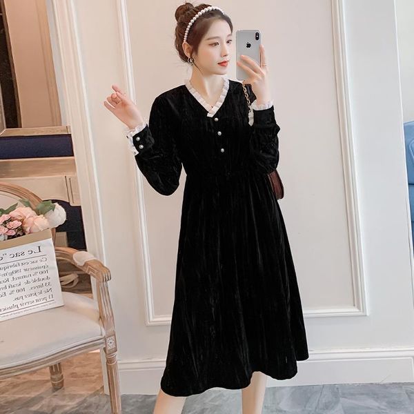 8920# 2021 spring korean fashion maternity long party dress v neck slim waist clothes for pregnant women elegant pregnancy dresses, White
8920# 2021 spring korean fashion maternity long party dress v neck slim waist clothes for pregnant women elegant pregnancy dresses, White