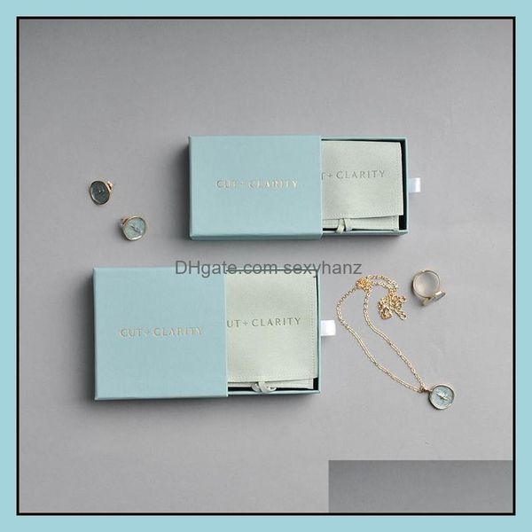 jewelry pouches, bags packaging & display 100pcs custom gold impressed logo box personalized chic small jewerly bk der cardboard drop delive, Pink;blue
jewelry pouches, bags packaging & display 100pcs custom gold impressed logo box personalized chic small jewerly bk der cardboard drop delive, Pink;blue