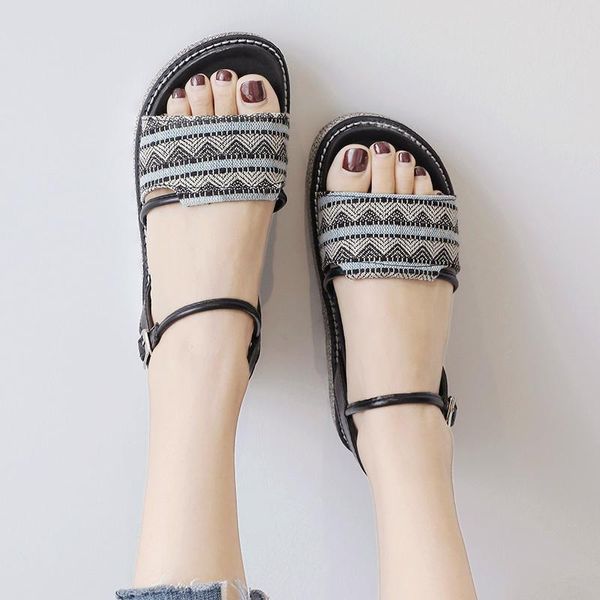 sandals women summer fashion women's 2021 open toe round head comfortable all-match flat shallow shoes, Black
sandals women summer fashion women's 2021 open toe round head comfortable all-match flat shallow shoes, Black