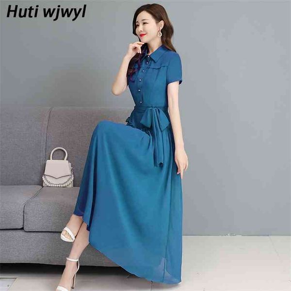 summer solid chiffon office lady maxi shirt dress vintage plus size sundress elegant women bodycon party black midi vestido 210528, Black;gray
summer solid chiffon office lady maxi shirt dress vintage plus size sundress elegant women bodycon party black midi vestido 210528, Black;gray