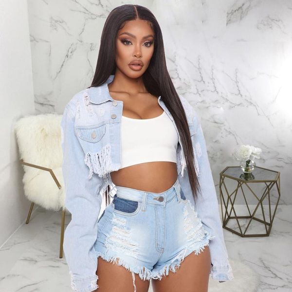 super hort denim jacket women ripped jeans coat tassel female crop slim fashion club outfits high street spring autumn women's jack, Black;brown
super hort denim jacket women ripped jeans coat tassel female crop slim fashion club outfits high street spring autumn women's jack, Black;brown