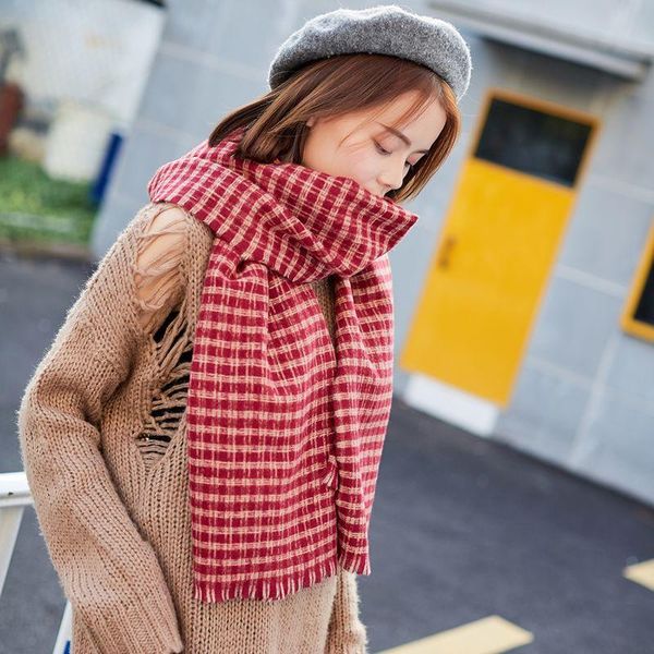 hats, scarves & gloves sets 2021 women's style winter thick knitted plaid scarf european and american warm short beard shawl, Blue;gray
hats, scarves & gloves sets 2021 women's style winter thick knitted plaid scarf european and american warm short beard shawl, Blue;gray