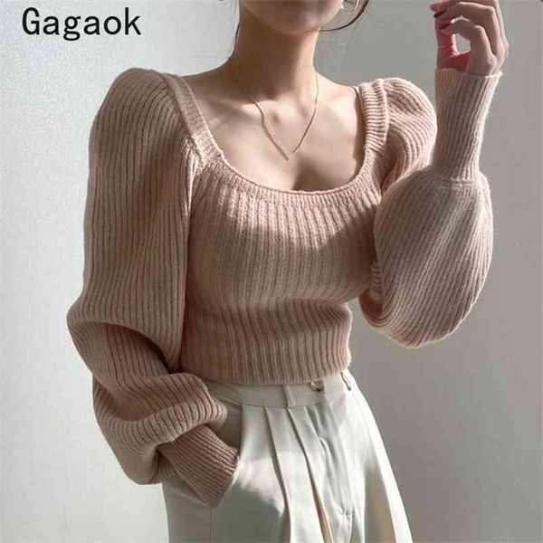 sweaters women office lady spring autumn square collar puff sleeve solid korean slim chic wild pullovers 210531, White;black
sweaters women office lady spring autumn square collar puff sleeve solid korean slim chic wild pullovers 210531, White;black