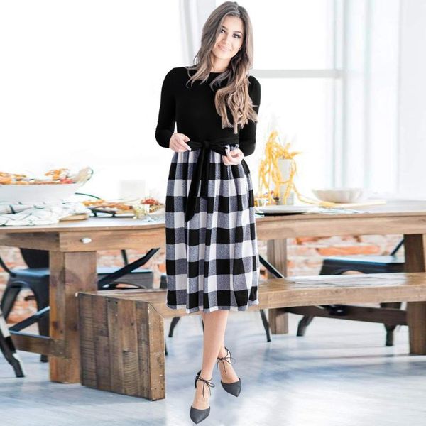 casual dresses 2021 women autumn winter a line midi dress o neck long sleeve plaid leopard patchwork belt lace up office lady vestidos, Black;gray
casual dresses 2021 women autumn winter a line midi dress o neck long sleeve plaid leopard patchwork belt lace up office lady vestidos, Black;gray