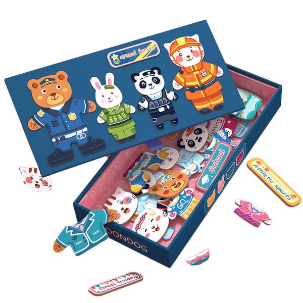 new kids magnetic puzzles large box animal dress changing puzzle educational toys for children gift baby wooden puzzles toys
new kids magnetic puzzles large box animal dress changing puzzle educational toys for children gift baby wooden puzzles toys