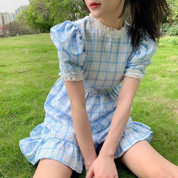 korea fashion plaid spring style womens dress standard collar short sleeve casual for lady light blue dresses, Black;gray
korea fashion plaid spring style womens dress standard collar short sleeve casual for lady light blue dresses, Black;gray