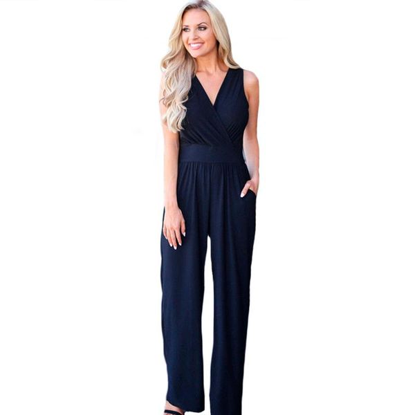 women's jumpsuits & rompers womens 2021 fashion solid sleeveless ol casual v neck clubwear wide leg long pants overall summer set, Black;white
women's jumpsuits & rompers womens 2021 fashion solid sleeveless ol casual v neck clubwear wide leg long pants overall summer set, Black;white