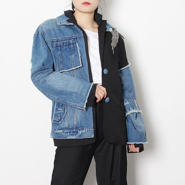jacket Women of high quality long sleeves denies coats elegant ladies spring jackets, Black;brown
jacket Women of high quality long sleeves denies coats elegant ladies spring jackets, Black;brown
